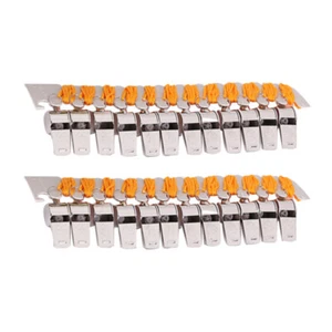 24pcs Referee Whistles Metal Noise Makers Cheerleaders Cheering Party Playing - Picture 1 of 12