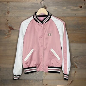 Coach Reversible Tossed Peony Print Souvenir Bomber Jacket Pink Satin F67460 - Bild 1 von 12