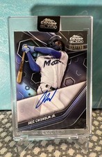 2023 Topps Chrome Black Refractor On Card Auto Jazz Chisholm Jr #’d /150