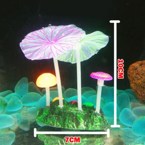 Lotus Leaf Mushroom Fluorescent Artificial Coral Reef Glowing Lotus Luminous - Picture 1 of 11