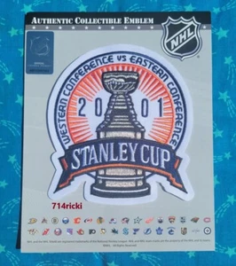 2001 Stanley Cup Final Finals Patch Colorado Avalanche vs New Jersey Devils - Picture 1 of 1