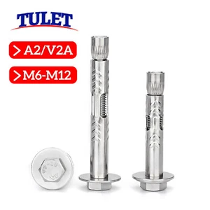 Anclaje de carga pesada M6 M8 M10 M12 anclaje de perno acero inoxidable A2 taco de carga pesada anclaje de cuña - Imagen 1 de 30