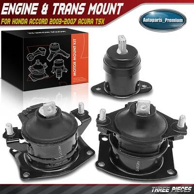 Suporte de motor 3x para Honda Accord 2003-2007 Acura TSX 2004-2005 2.4L automático. Trans - Imagem 1 de 4