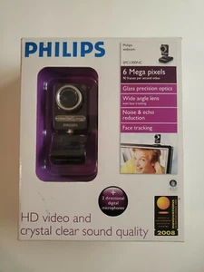 Phillips Webcam SPC1300NC HD video and crystal clear sound quality 6MP - NEW - Picture 1 of 8