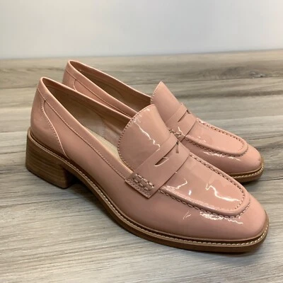 Vince Camuto Women's Enachel Block Heel Loafer 8 EU 39 Poise Pink Patent Leather - Image 1 of 4