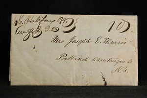 Vermont: South Halifax (#1) 1850 Stampless Cover, Bold Ms, DPO Windham Co - Picture 1 of 3