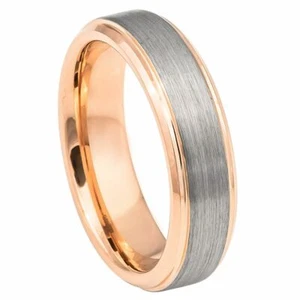 6mm Tungsten Carbide Two Tone Men's Women's Engagement Wedding Ring Band sz 5-13 - Picture 1 of 1