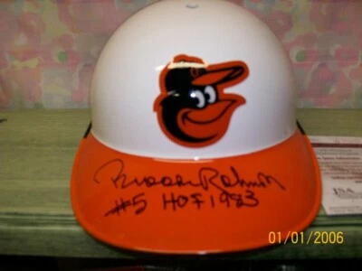 BROOKS ROBINSON SIGNED T/B BALTIMORE ORIOLES F/S BATTING HELMET JSA RIP! - Image 1 of 2