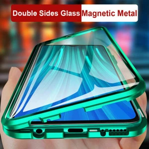 360° Full Magnetic Metal Tempered Glass Case Cover For Samsung S24 S23 Ultra S22 - Picture 1 of 22