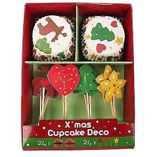 10x 48 Stück Weihnachten Cupcake Etui und Topper Box Sets Großhandel Restposten