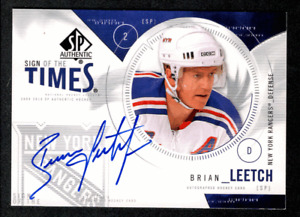 2009-10 SP Authentic Sign of the Times Autograph Brian Leetch New York Rangers
