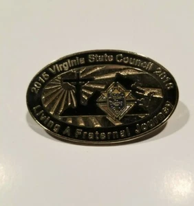 Pin KofC Coleccionable Caballeros de Colón 2015-16 Virginia State - Imagen 1 de 3