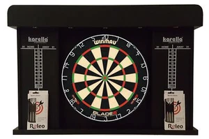 Jeu de fléchettes debout Cible Winmau Blade 6+Cabinet+2 jeux de fléchettes Roleo - Imagen 1 de 2