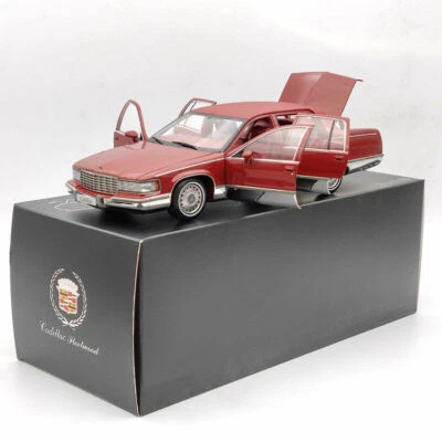 1:18 GM 1993 Cadillac Fleetwood Sedan Wine Red Diecast Models Edition Collection - Image 1 of 4
