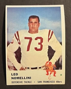 1961 FLEER LEO NOMELLINI #67 SAN FRANCISCO 49ERS SOFT CORNERS EDGE HOF 6 - Picture 1 of 3