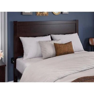 AFI Headboard Queen MOdern Solid Wood Non-upholstered w/ USB Charger in Espresso - Picture 1 of 7