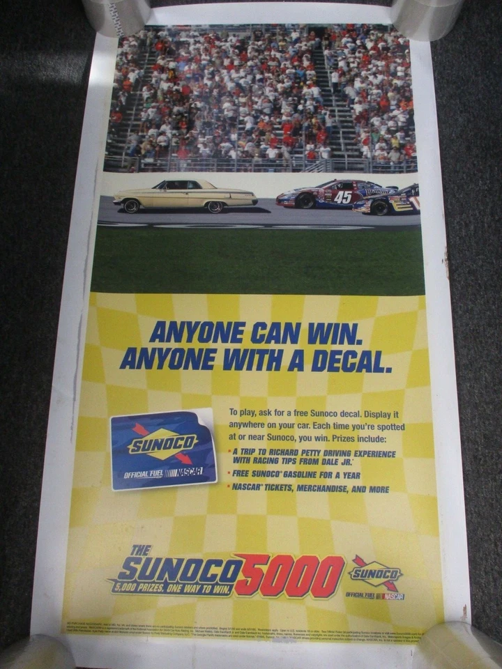 2005  SUNOCO 5000 POSTER ~ "ANYONE CAN WIN ANYONE WITH A DECAL"  41 3/4" - Image 1 of 4