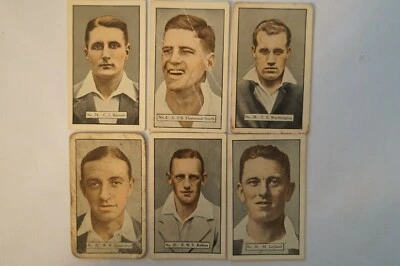 Allens 1930's Pre WWII Vintage Collectable Cricket Cards x 6 Robins, Hammond etc - image 1 of 4