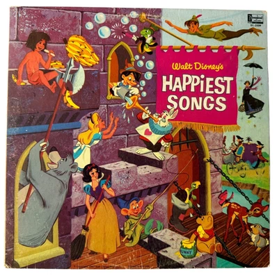 Vtg 1967 Disney Happiest Songs LP Album Great Stars Julie Andrews DQ-1306 - Image 1 of 2