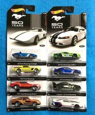 Juego Completo De Ford Mustang 2014 Hot Wheels 50 Años Serie 8 Mustang Total Foto 1 de 4