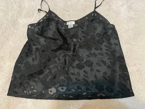 cinema etoile lingerie short set Black Floral 2pc Medium - Picture 1 of 7