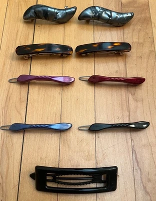 复古杂项发夹 批量 - 棕色、黑色、灰色龟 - 批量 9 件 — 第 1/4 张图片