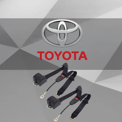 Cinturones de seguridad delanteros para todos los Toyota Corolla 2 piezas de alta resistencia fácil instalación negros Foto 1 de 4