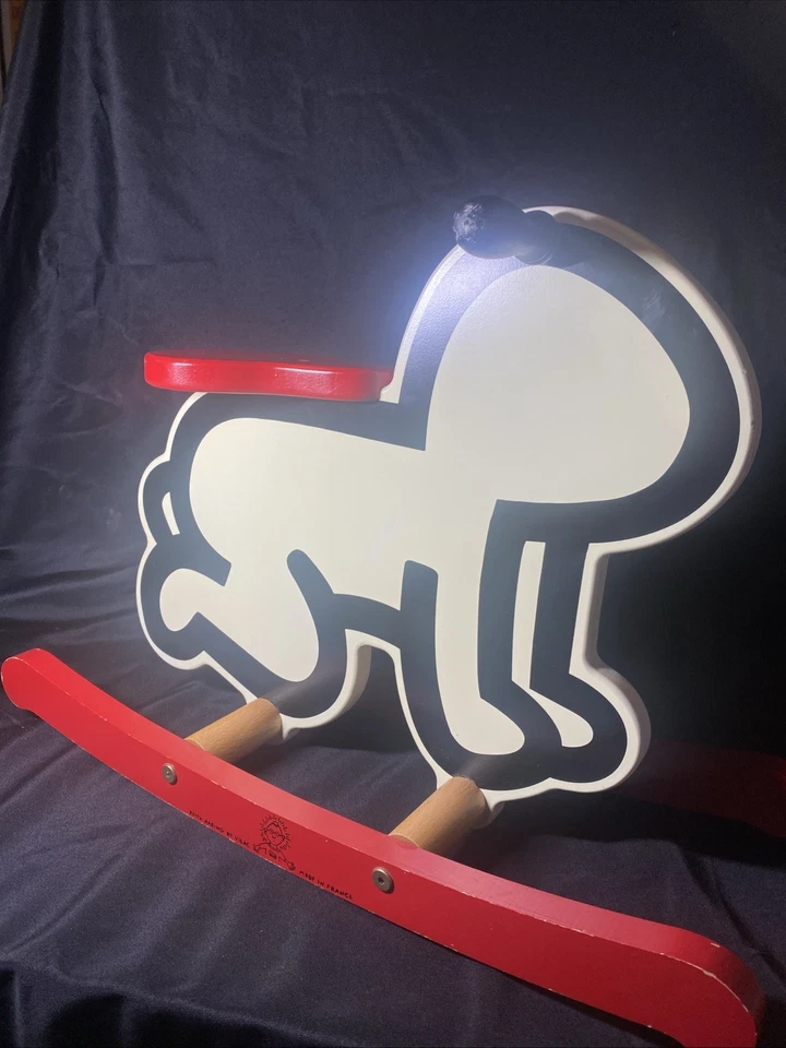 Caballo mecedor Keith Haring “Radiant Baby” de Vilac - Arte de museo coleccionable - Foto 1 de 4