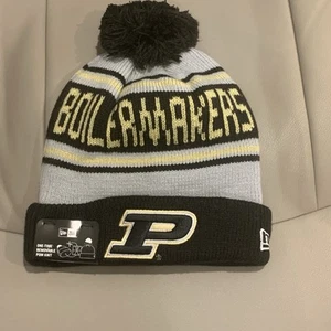 New Era NCAA Purdue Boilermakers Black and Gold Winter Knit Beanie Hat OSFM - Picture 1 of 5