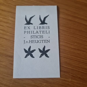 Ex-Libris PHILATELI STICIS J.V HEUGTEN, 1951 - Picture 1 of 2