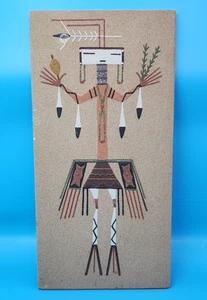 Navajo Sand Painting Female Windway-Handcrafted W/Provenance 1965 - Picture 1 of 11