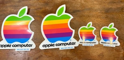 Apple Macintosh Vintage 80’s Logo Decal Stickers Pack Of 4 Brand New - Image 1 of 2