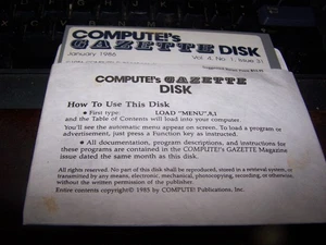 Compute's Gazette Disk January 1986 Issue 31 for Commodore 64 or 128 - Picture 1 of 1