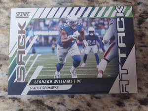 2025 Score Leonard Williams Sack Attack #11 Seattle Seahawks - Picture 1 of 2
