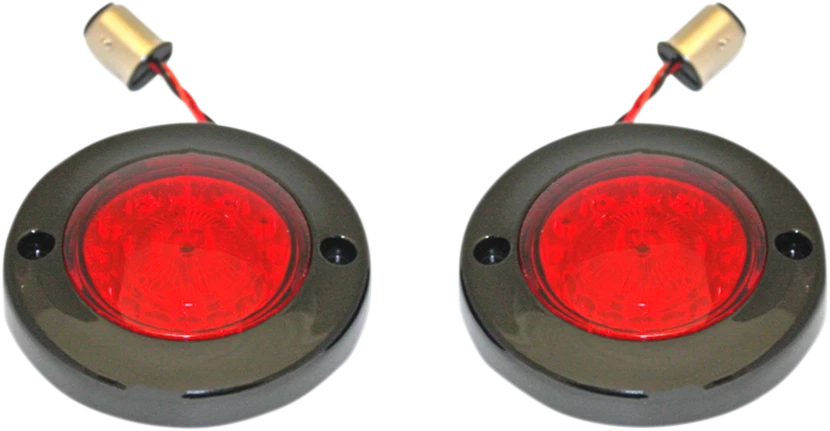 09-19 para Harley Road King EFI FLHR LED señales de giro plano 1156 lente negra roja Foto 1 de 1