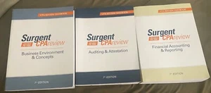 Surgent CPA Review Business Environment Financial Accounting Auditing 3 BOOKS - Picture 1 of 1