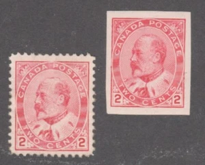 SELLOS CANADÁ #90, 90a --- 3c PERF & IMPERF - 1903 - SIN USAR - Imagen 1 de 2