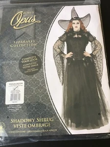 Black Lace Shrug with Long Bell Sleeves Adult Vampire Witch Costume - Picture 1 of 5