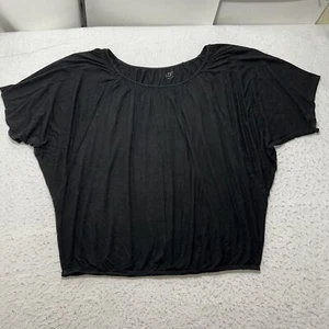 Ann Taylor LOFT Women's Large Black Short Sleeve Pullover TShirt Top Lightweight - Picture 1 of 12