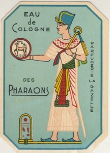 EGYPT Old Rare Label Egyptian Perfume PHARAONS 1940s - Picture 1 of 3