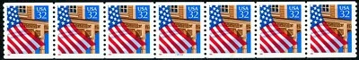 Flag Over Porch PNC7 W/A Red 1995 Low Gloss Gum Scott’s 2913 MNH PL 34333 - Image 1 of 2