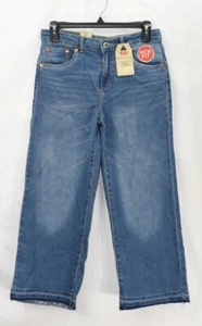 Levi's Girls' Size 16 Cropped Wide Leg Mid-Rise Jeans - Medium Wash NwT - Picture 1 of 6