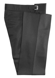 Men's Retro Vintage Sparkling Black Tuxedo Pants 33-35" Adjustable Waist - Picture 1 of 1
