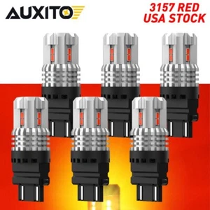 6x 3157 Red LED Tail Brake Stop Backup Reverse Signal Light Bulbs 4057 3156 EON - Picture 1 of 12