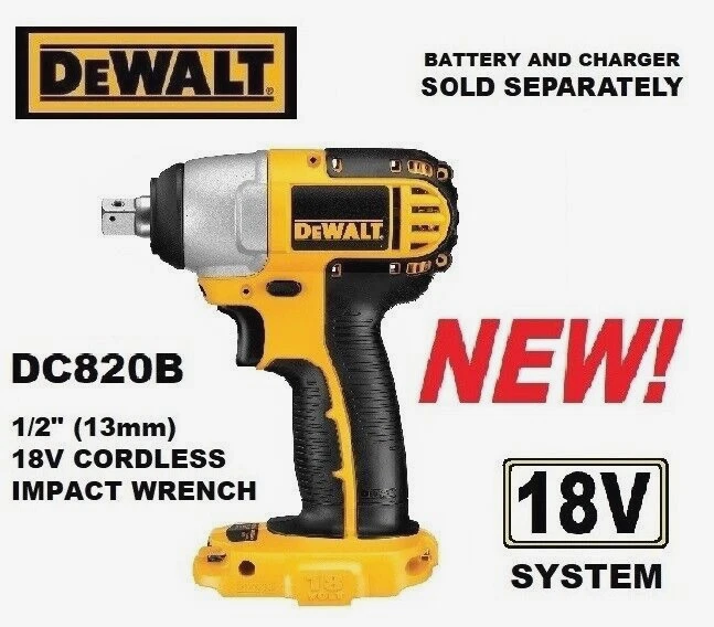 DEWALT DC820 18v 1/2" Impact Wrench Bare Tool Only
