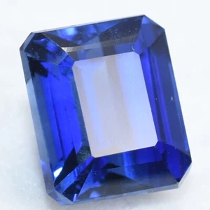 Gemas naturales de zafiro azul de Madagascar de 6,75 quilates con certificación 10x8 mm esmeralda sin calentar - Imagen 1 de 6