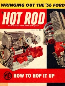 1956 Ford Fairlane, NHRA drag racing, MG hop-up, more vintage Hot Rod Magazine - Bild 1 von 2