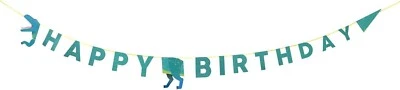 Talking Tables Party Dinosaurs Happy Birthday Garland 11.5 ft - Image 1 of 3