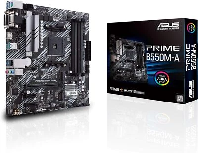 ASUS PRIME B550M-A AMD Ryzen AM4 Motherboard MicroATX SATA 6Gb/s DDR4 NEW - Image 1 of 4