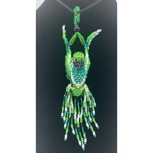 Hummingbird Bead Necklace Green Blue Shane Andrews Native American Oglala Lakota - Picture 1 of 8